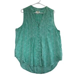 Anthropologie Maeve Petunia Pintuck Tank. Size L